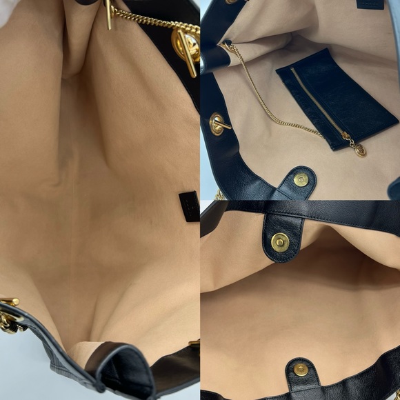 Authentic Gucci black calf leather Rajah large tote - Picture 15 of 17